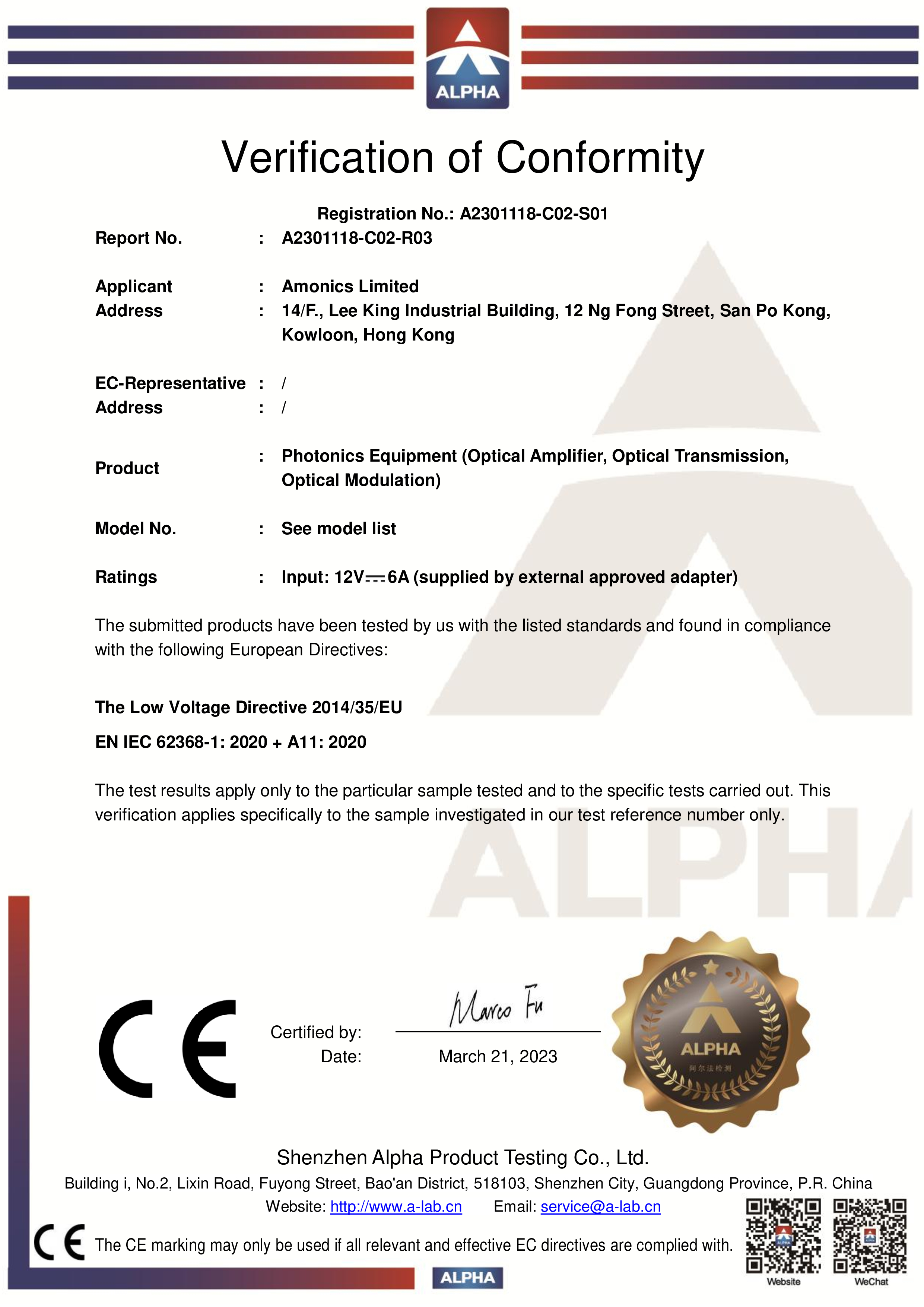 A2301118-C02-S01-AMP-CE-LVD_cert