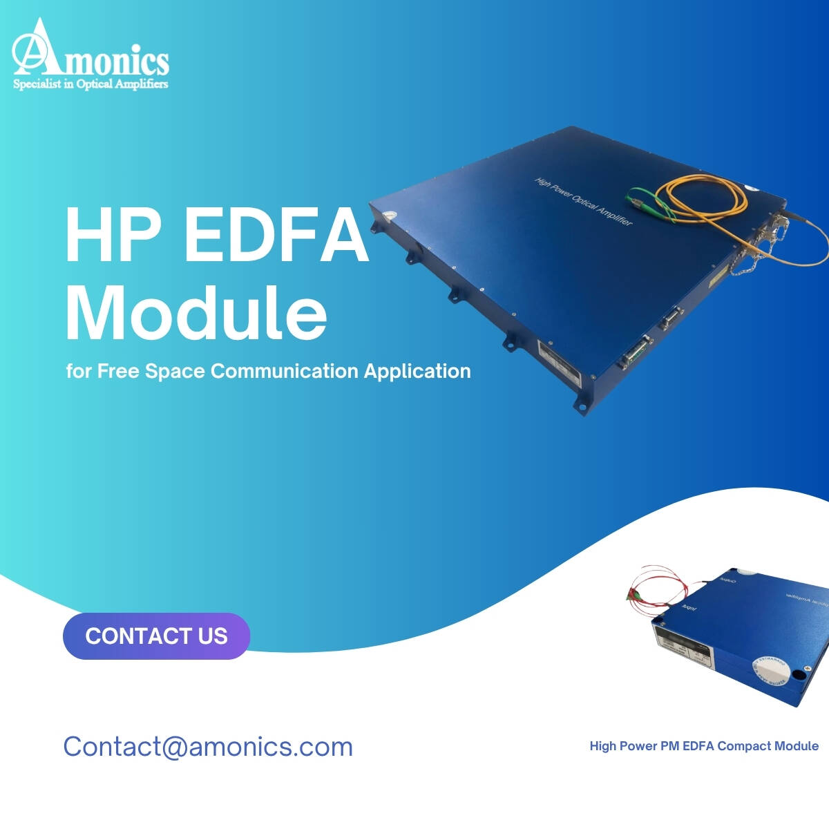 HP EDFA Module for Free Space Communication Application